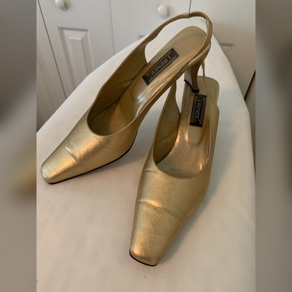 J. Renee’ Timeless Classic Gold Pumps